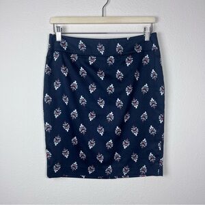 LOFT Skirt Womens Four Pencil Straight Office Western Southwestern Boho Gray